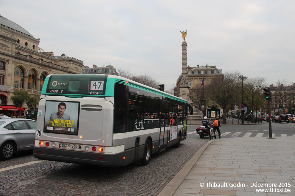 Bus 8754 (CS-503-SK) sur la ligne 47 (RATP) à Châtelet (Paris)