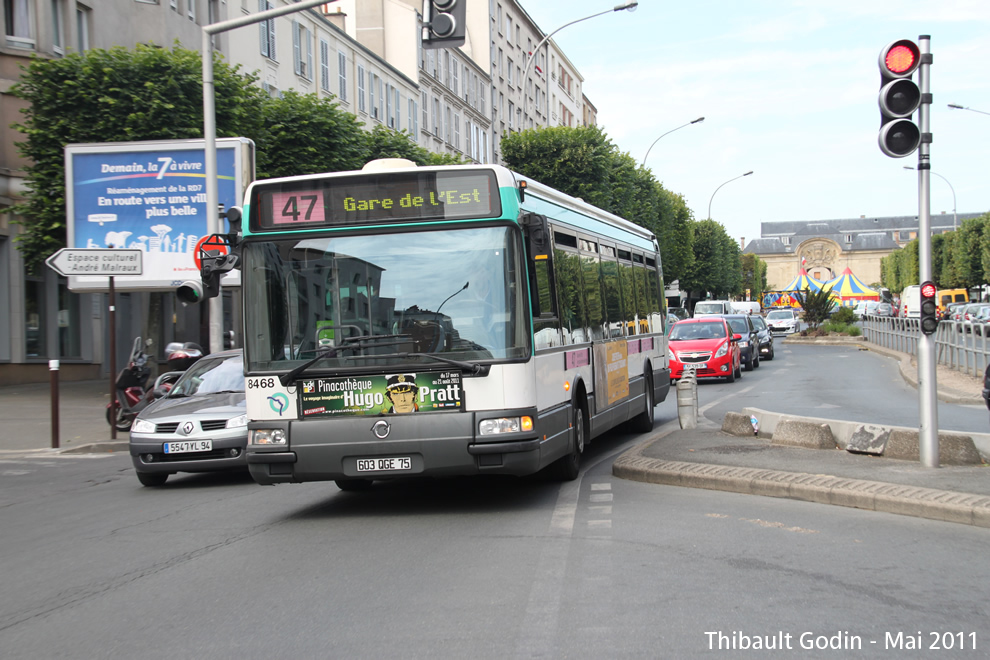 Bus 8468 (603 QGE 75) sur la ligne 47 (RATP) au Kremlin-Bicêtre