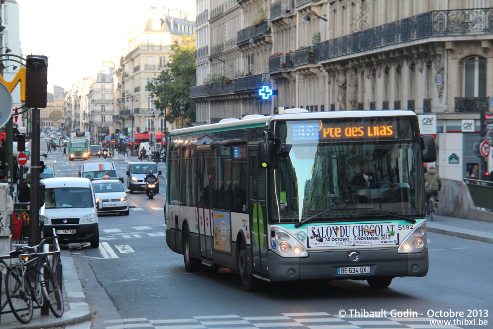 Bus 5192 (BE-634-QX) sur la ligne 48 (RATP) à Poissonnière (Paris)