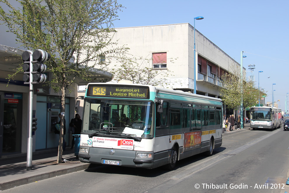 Bus 7559 (BQ-527-RS) sur la ligne 545 (RATP) à Noisy-le-Sec