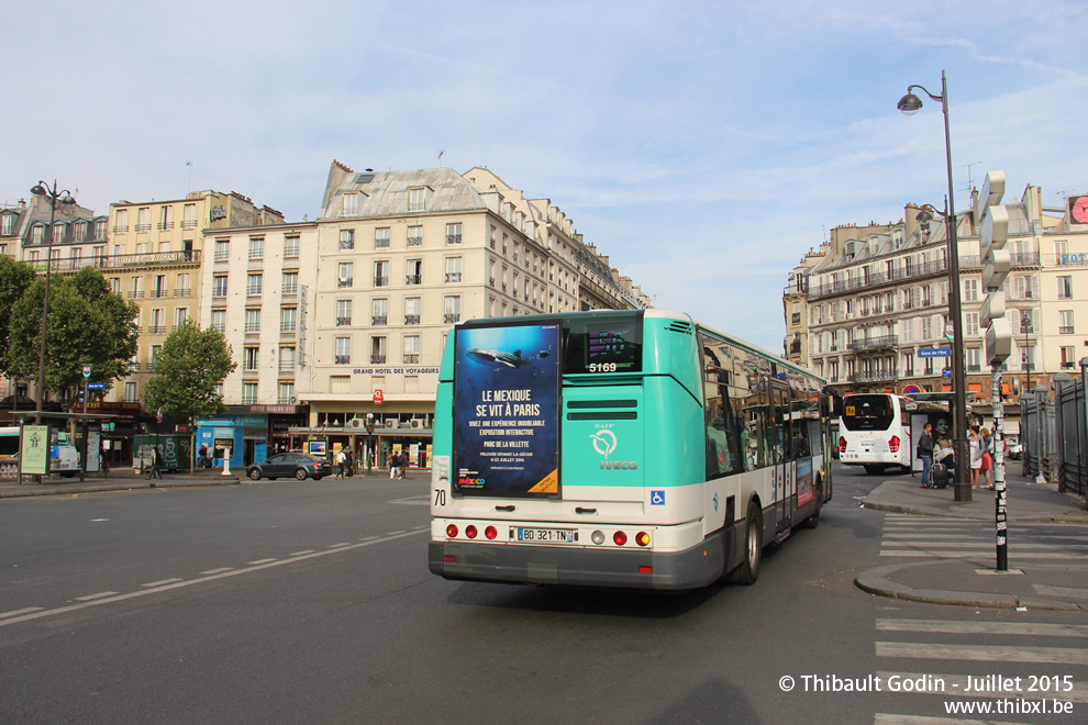 Bus 5169 (BD-321-TN) sur la ligne 56 (RATP) à Gare de l'Est (Paris)