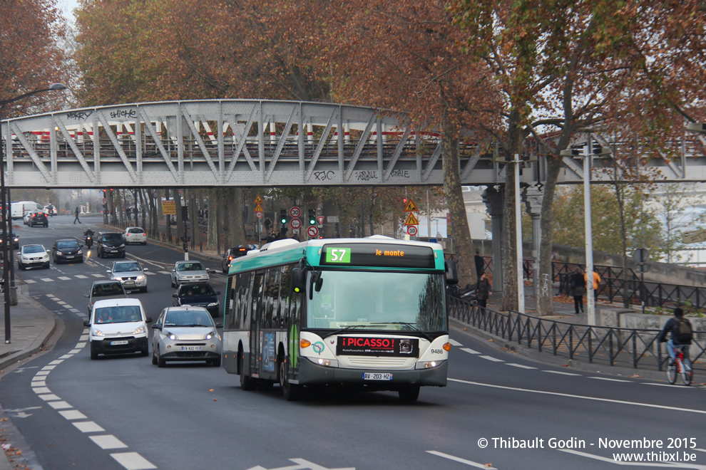 Bus 9486 (AV-203-HZ) sur la ligne 57 (RATP) à Gare d'Austerlitz (Paris)