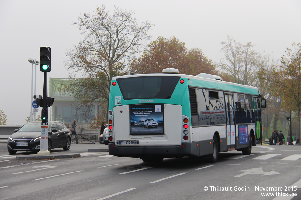 Bus 9491 (AV-870-GX) sur la ligne 57 (RATP) à Gare d'Austerlitz (Paris)