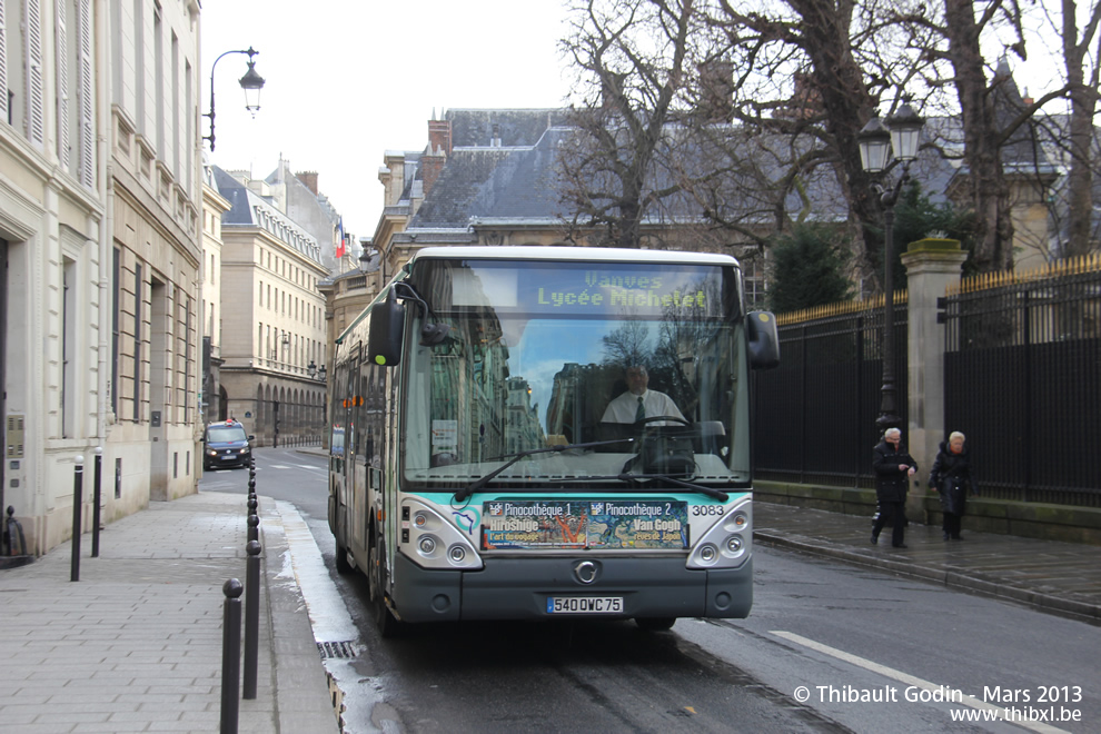 Bus 3083 (540 QWC 75) sur la ligne 58 (RATP) à Luxembourg (Paris)