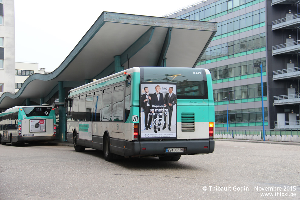 Bus 8349 (294 QCZ 75) sur la ligne 61 (RATP) à Pantin