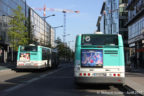 Bus 1887 (AM-081-YD) et 1886 (AM-129-YD) sur la ligne 62 (RATP) à Bibliothèque François Mitterrand (Paris)