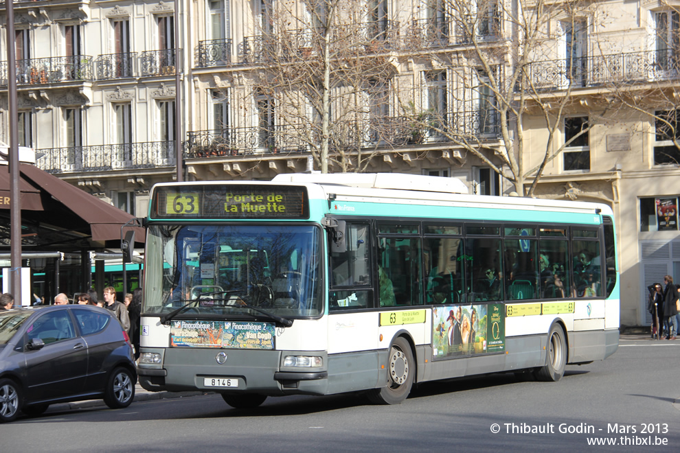 Bus 8146 sur la ligne 63 (RATP) à Luxembourg (Paris)