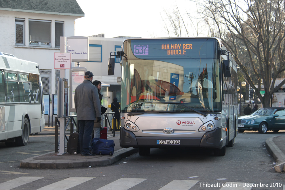 Bus 46863 (937 ACD 93) sur la ligne 637 (TRA) à Aulnay-sous-Bois