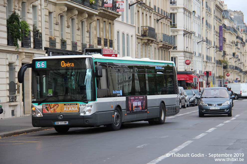 Bus 8789 (DA-117-RM) sur la ligne 66 (RATP) à Rome (Paris)