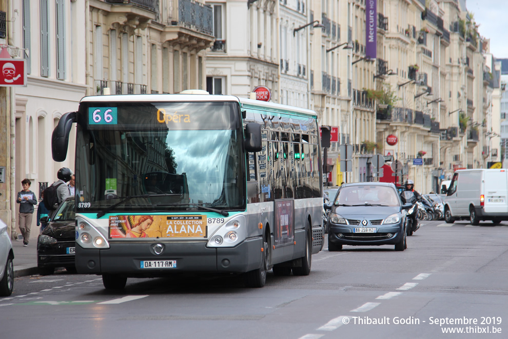 Bus 8789 (DA-117-RM) sur la ligne 66 (RATP) à Rome (Paris)