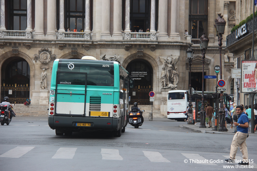 Bus 3275 (512 REE 75) sur la ligne 68 (RATP) à Opéra (Paris)