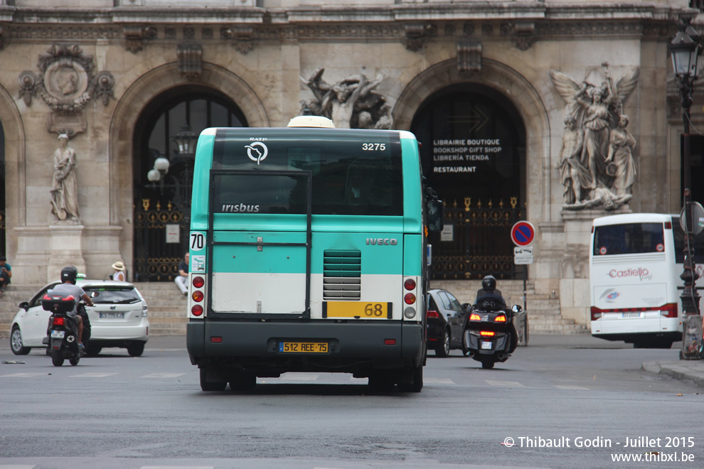 Bus 3275 (512 REE 75) sur la ligne 68 (RATP) à Opéra (Paris)