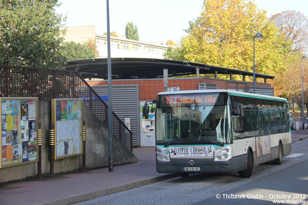 Bus 3540 (AB-618-VB) sur la ligne 72 (RATP) à Saint-Cloud