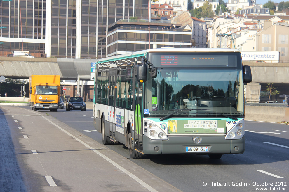 Bus 3539 (AB-091-SJ) sur la ligne 72 (RATP) à Saint-Cloud