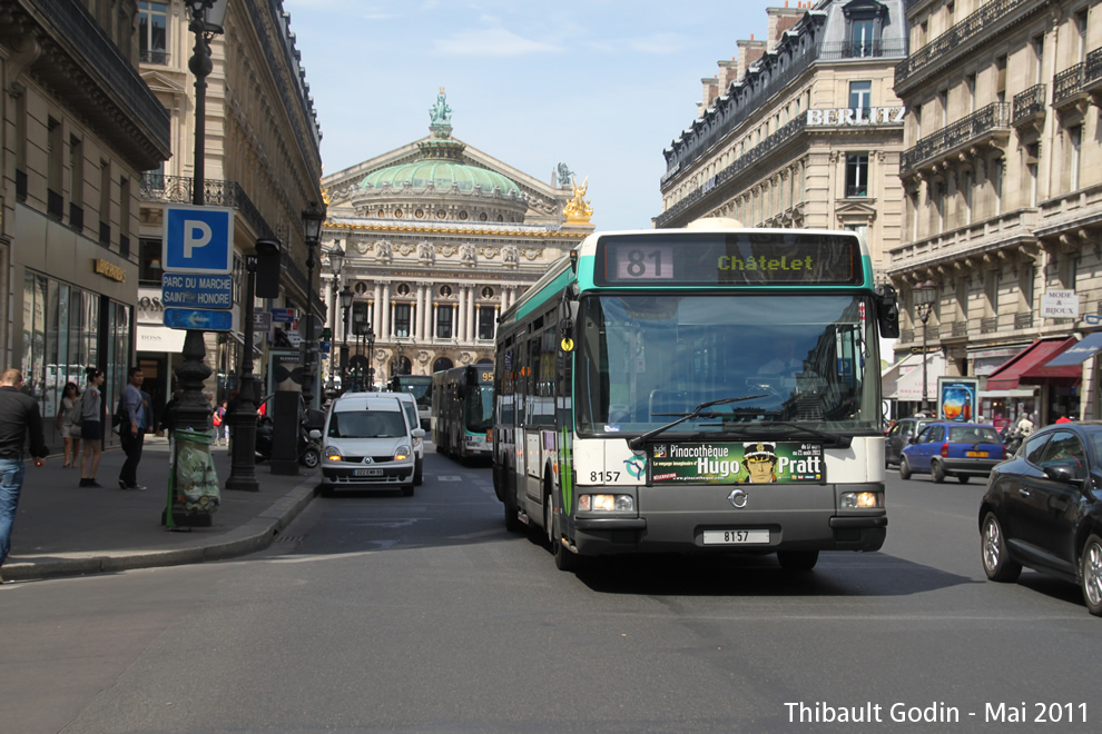 Bus 8157 sur la ligne 81 (RATP) à Opéra (Paris)