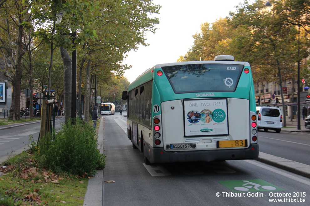 Bus 9362 (655 QYS 75) sur la ligne 83 (RATP) à Port-Royal (Paris)
