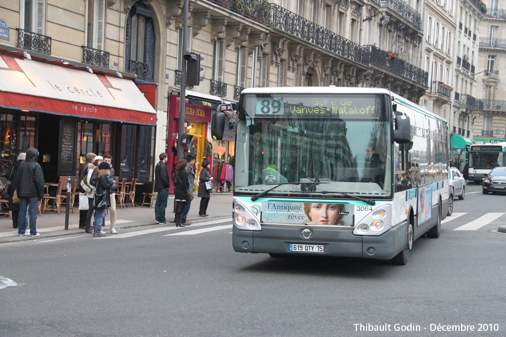 Bus 3064 (619 QTY 75) sur la ligne 89 (RATP) à Luxembourg (Paris)