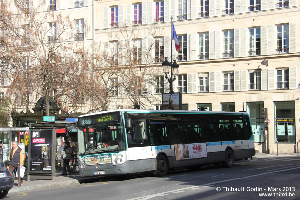 Bus 3066 (596 QTY 75) sur la ligne 89 (RATP) à Luxembourg (Paris)