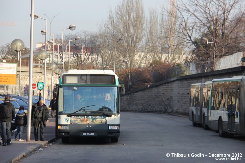 Bus 1723 sur la ligne 98 (PC2 - RATP) à Porte de la Villette (Paris)