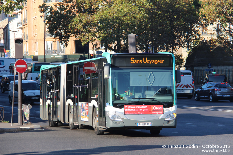 Bus 5409 (DL-637-YV) à Porte des Lilas (Paris)