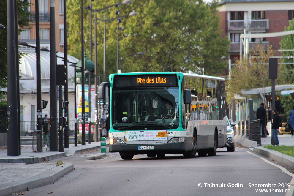 Bus 6672 (CL-487-LX) à Porte des Lilas (Paris)