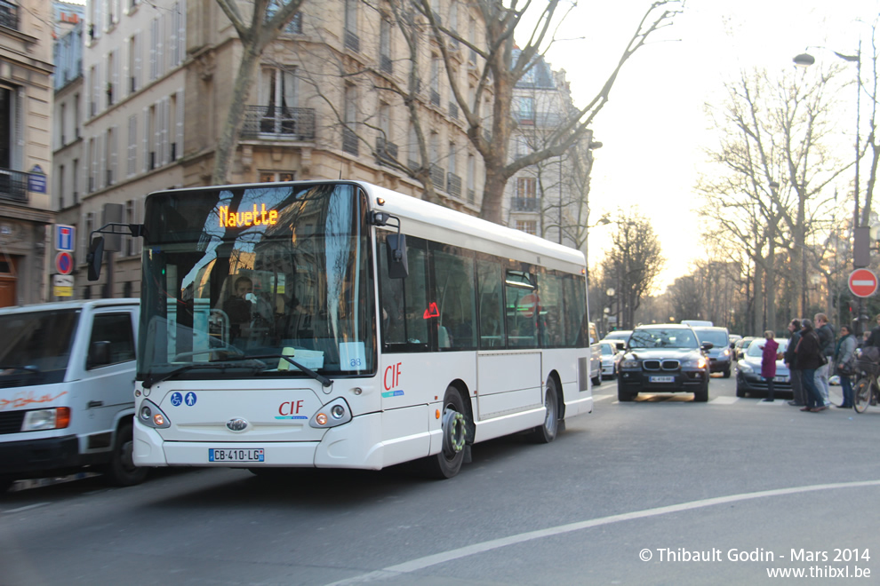 Bus 089081 (CB-410-LG) sur la navette Pereire-Pont Cardinet (Transilien) à Pont Cardinet (Paris)
