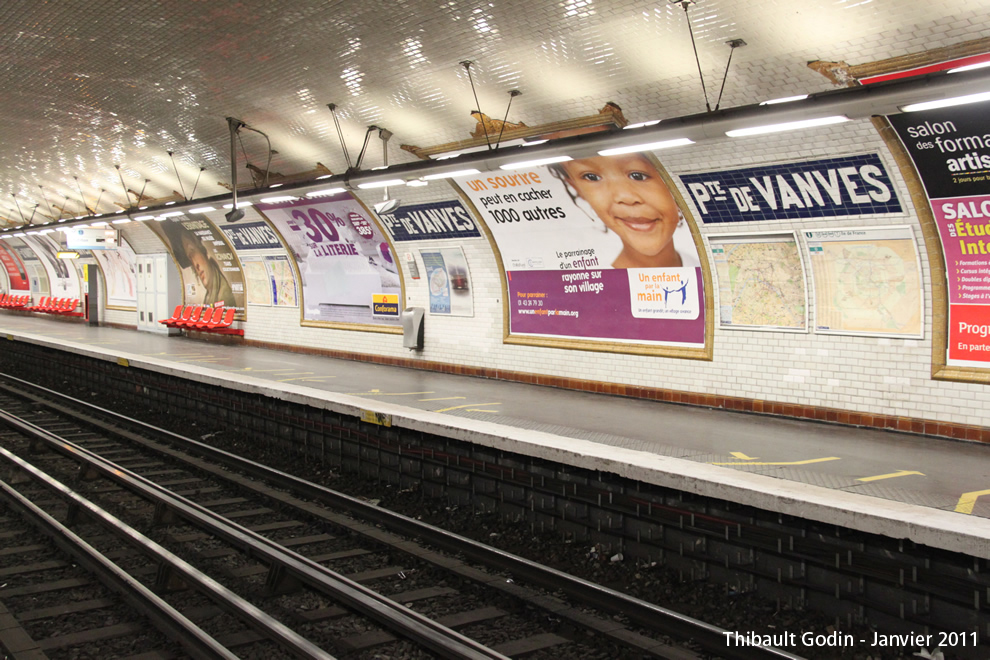 Station Porte de Vanves sur la ligne 13 (RATP) à Paris