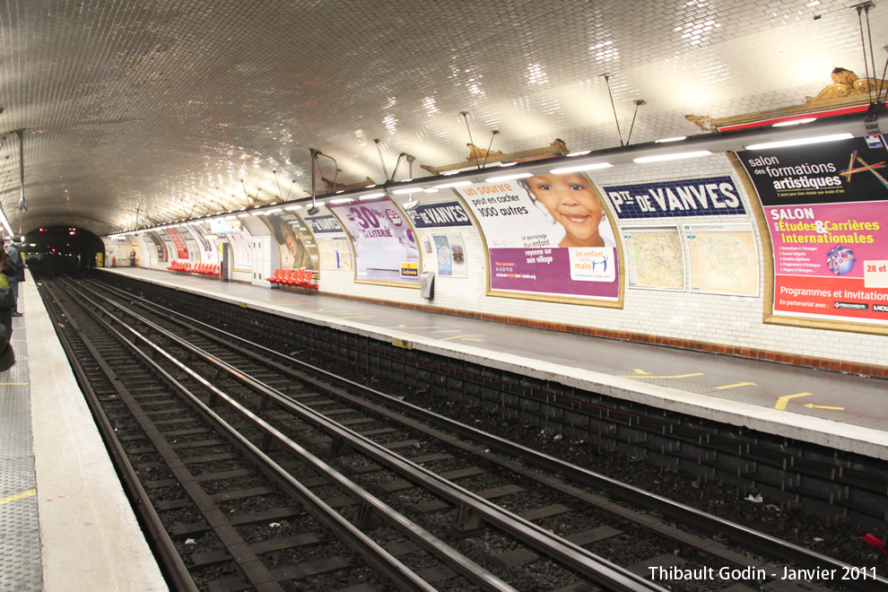 Station Porte de Vanves sur la ligne 13 (RATP) à Paris