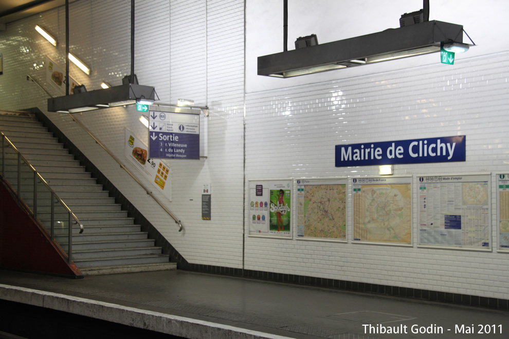 Station Mairie de Clichy sur la ligne 13 (RATP) à Clichy