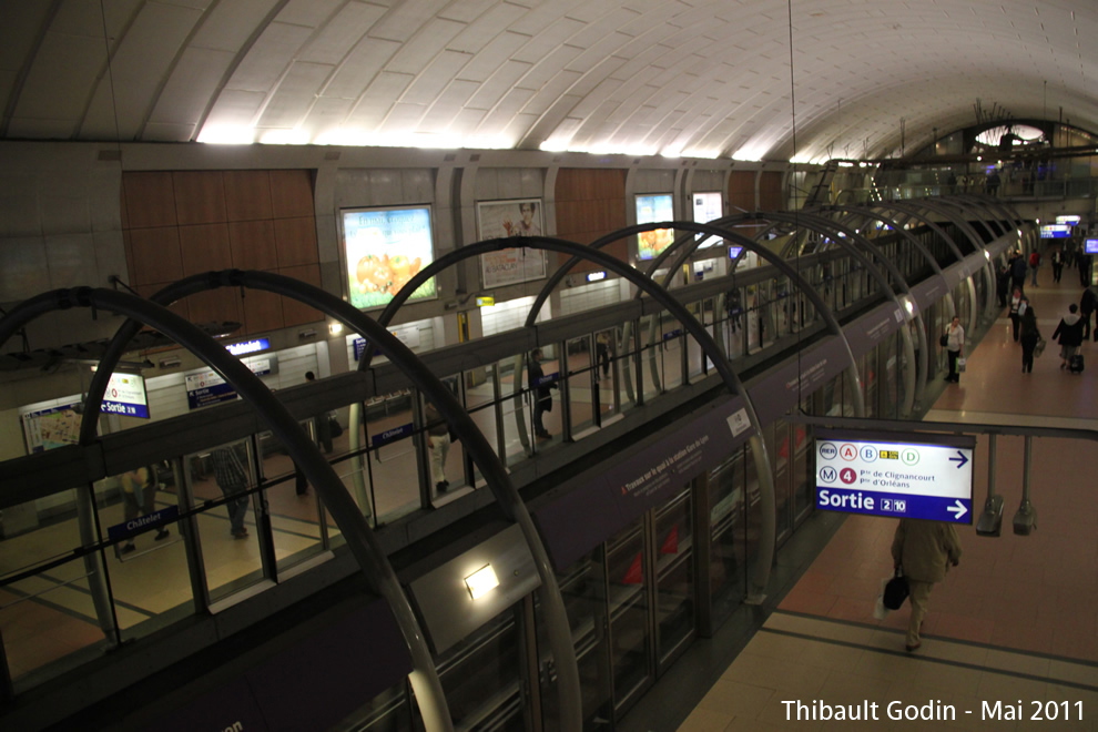 Station Châtelet sur la ligne 14 (RATP) à Paris