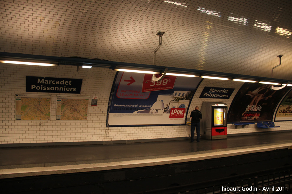 Station Marcadet - Poissonniers sur la ligne 4 (RATP) à Paris