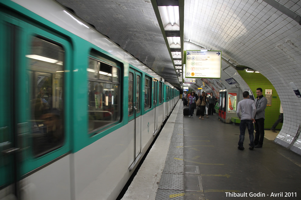 Station Gare du Nord sur la ligne 4 (RATP) à Paris
