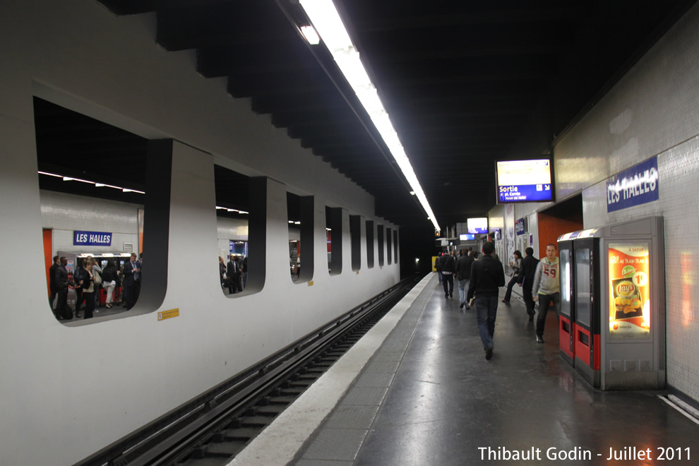 Station Les Halles sur la ligne 4 (RATP) à Paris