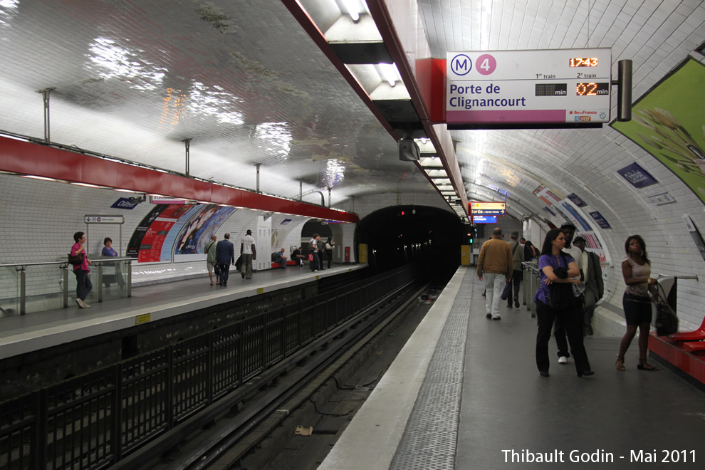 Station Châtelet sur la ligne 4 (RATP) à Paris