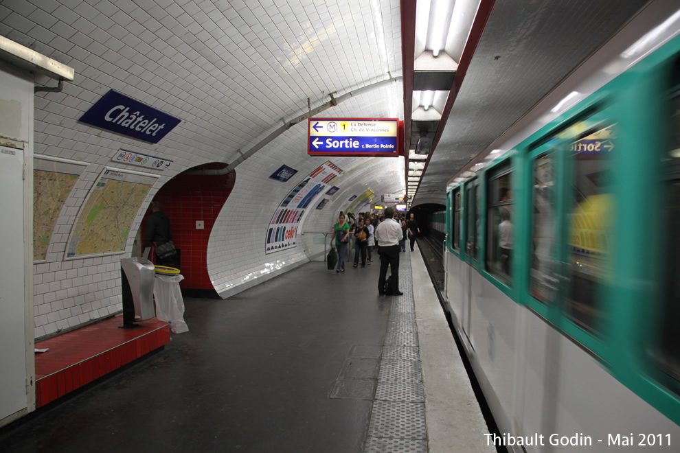 Station Châtelet sur la ligne 4 (RATP) à Paris