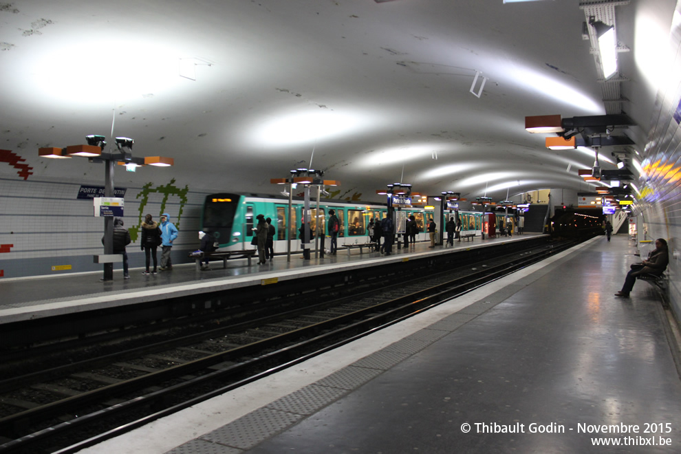 Station Porte de Pantin sur la ligne 5 (RATP) à Paris