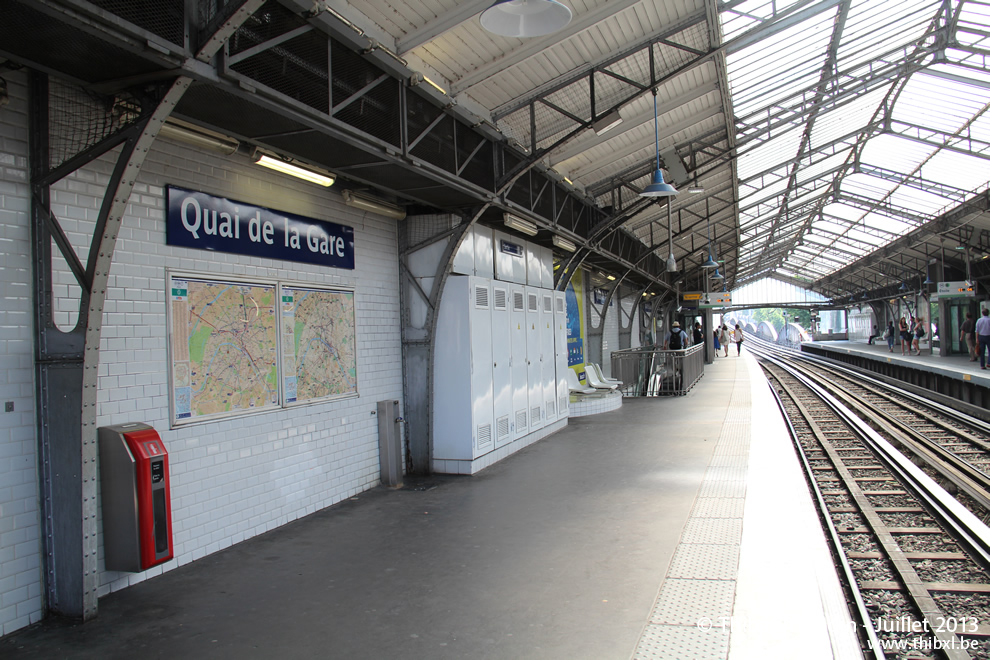 Station Quai de la Gare sur la ligne 6 (RATP) à Paris