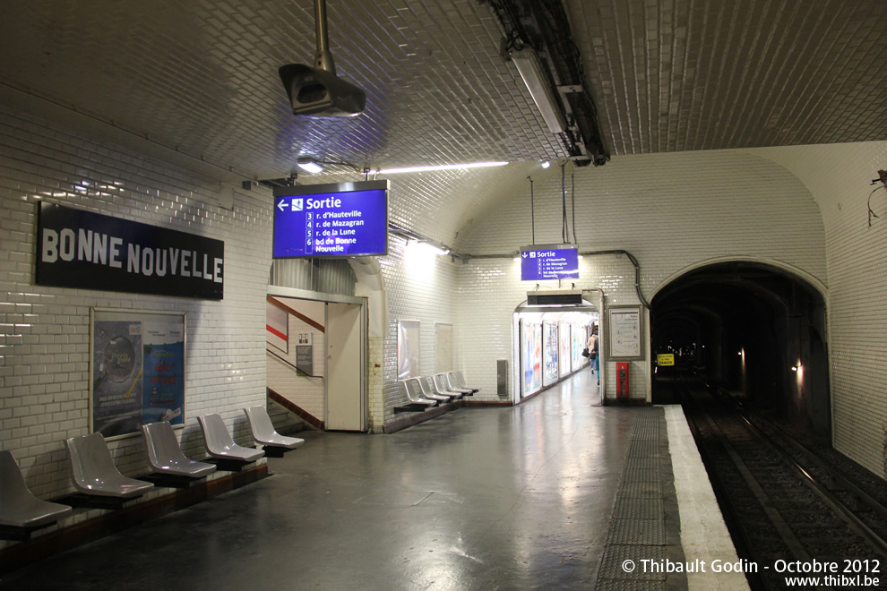 Station Bonne Nouvelle sur la ligne 9 (RATP) à Paris