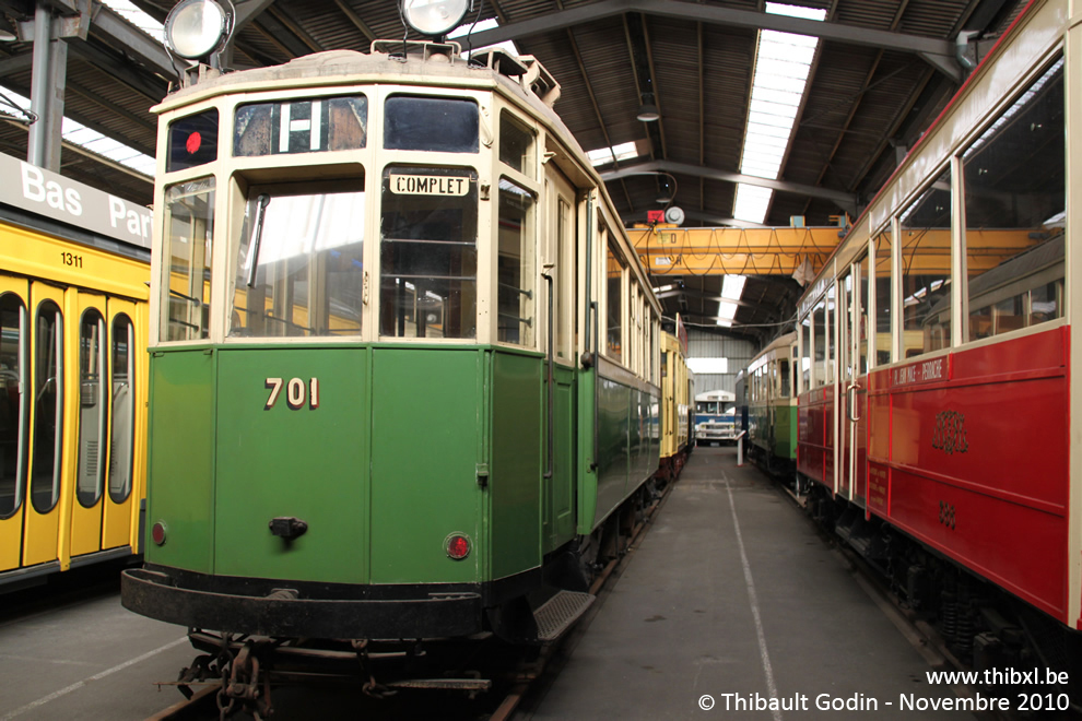 Tram 701 au Musée des transports urbains, interurbains et ruraux (AMTUIR) à Chelles