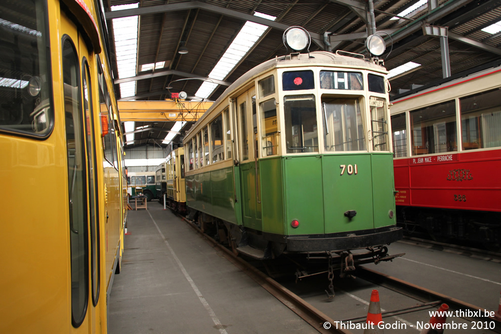 Tram 701 au Musée des transports urbains, interurbains et ruraux (AMTUIR) à Chelles