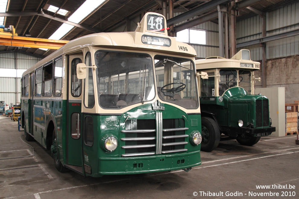 Bus 1496 au Musée des transports urbains, interurbains et ruraux (AMTUIR) à Chelles