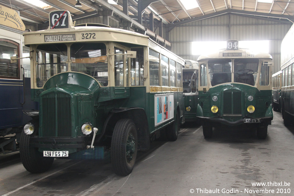 Bus 3272 (498 FGS 75) au Musée des transports urbains, interurbains et ruraux (AMTUIR) à Chelles
