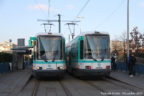 Trams 204 et 206 sur la ligne T1 (RATP) à Bobigny