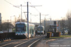 Tram 110 sur la ligne T1 (RATP) à Drancy