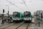 Trams 108 et 206 sur la ligne T1 (RATP) à Gennevilliers