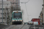 Tram 214 sur la ligne T1 (RATP) à L'Île-Saint-Denis