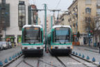 Trams 119 et 101 sur la ligne T1 (RATP) à Noisy-le-Sec