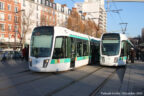 Trams 303 et 321 sur la ligne T3a (RATP) à Porte d'Italie (Paris)