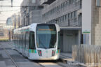 Tram 328 sur la ligne T3b (RATP) à Porte de la Villette (Paris)