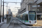 Tram 328 sur la ligne T3b (RATP) à Porte de la Villette (Paris)